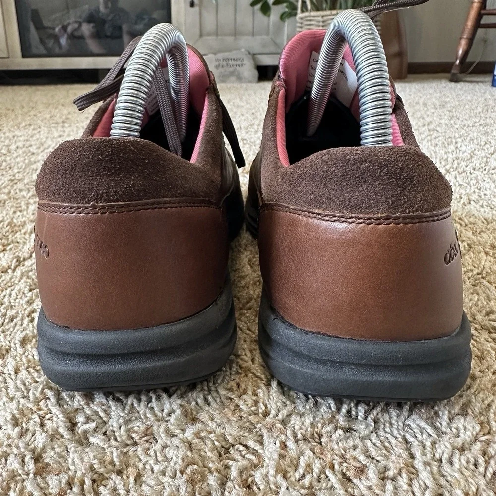 Abeo Cadis Brown Leather Comfort‎ Walking Shoes Womens Size 9M Casual Sneakers